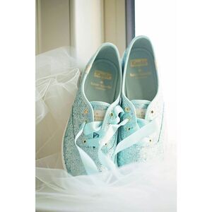Keds x Kate Spade Robin Egg Blue Glitter Bridal Celebration Sneakers Size US 6.5